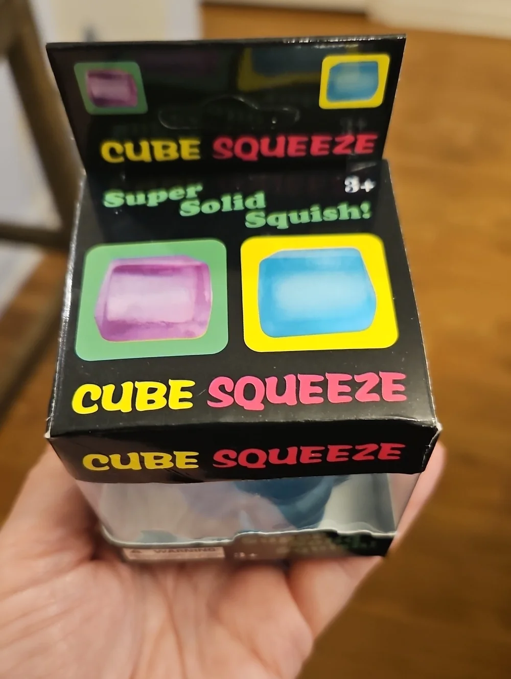 NEW! Cube Squeeze Blue Squishy Cube